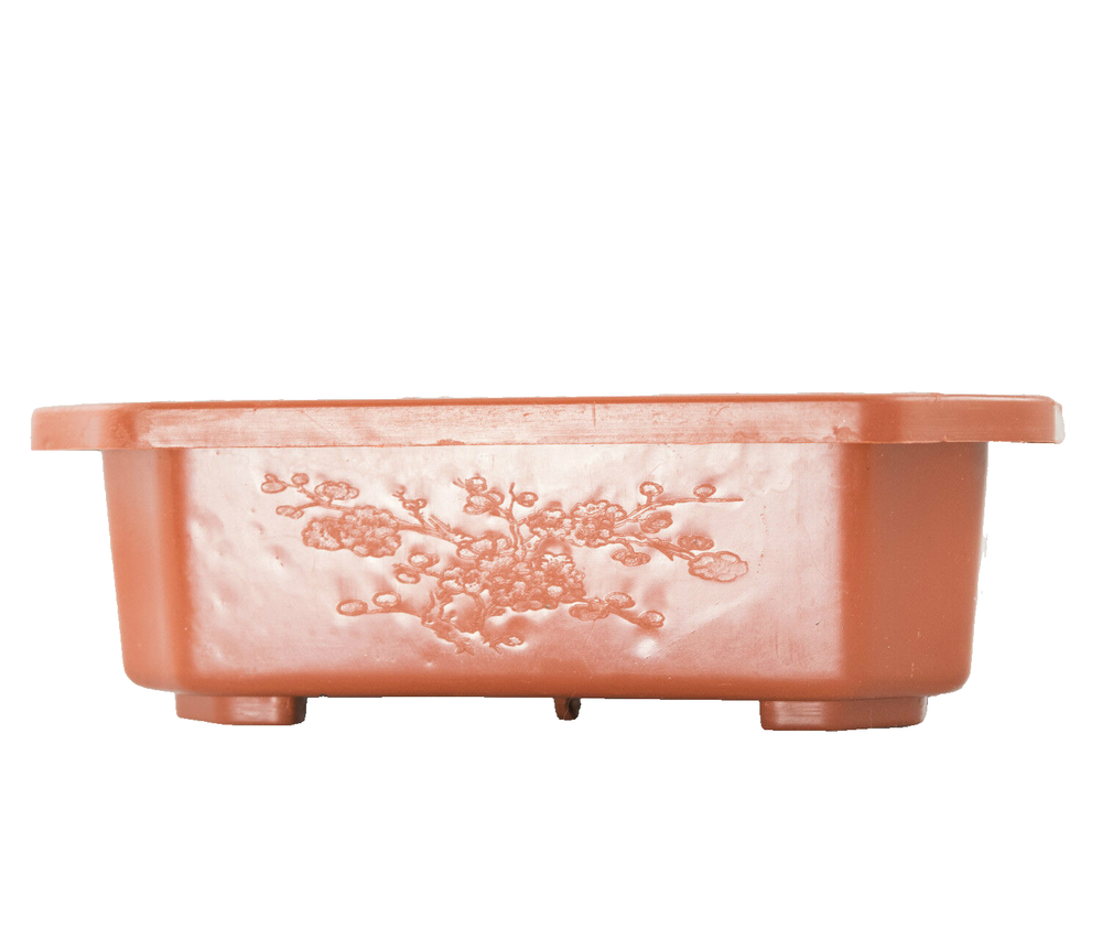 4 Rectangular Plastic Bonsai Training Pot, Succulent Planter - 6.25"x 4.5"x 2"