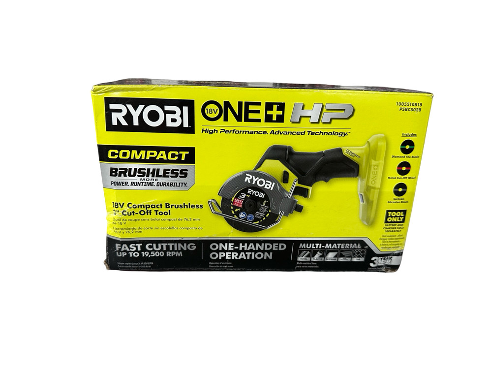 Ryobi PSBCS02B One+ HP 18V Compact Brushless Cut-off Tool (TOOL ONLY)  E28
