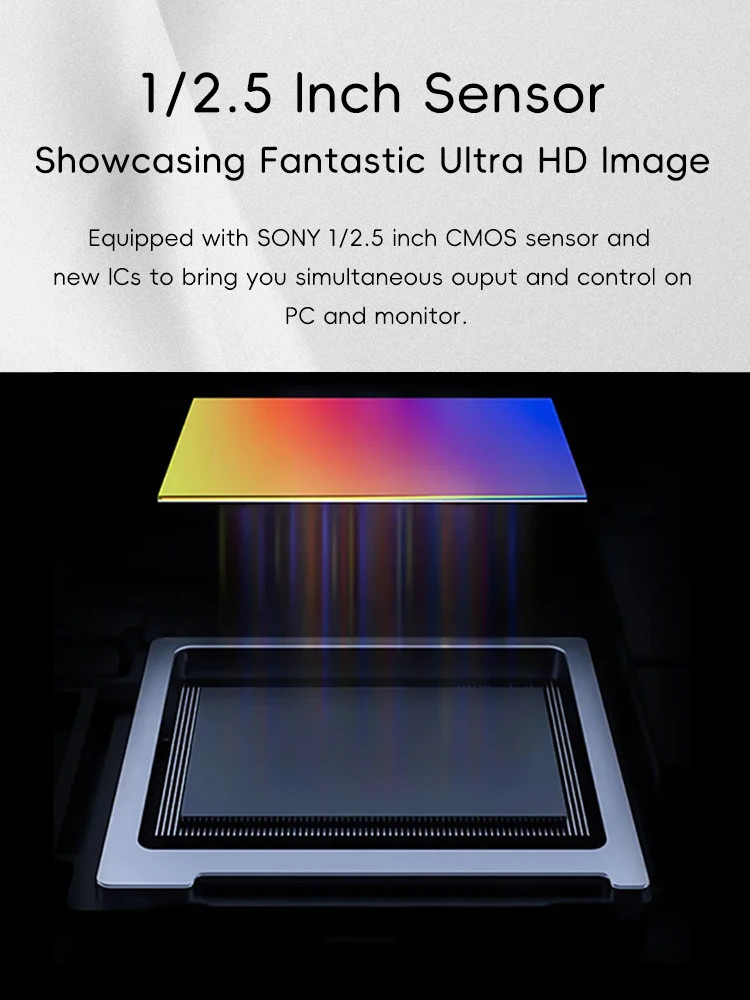 4K 8MP Industrial Camera USB3.0 Interface 1/2.5" CMOS Image Sensor Electronic