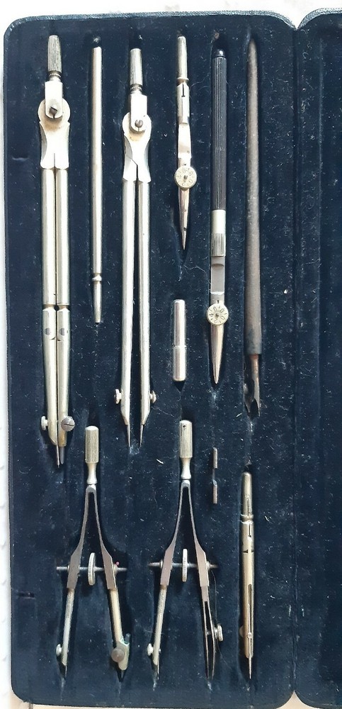 Vintage Riefler Precision Compass Drafting Draughting Drawing Set