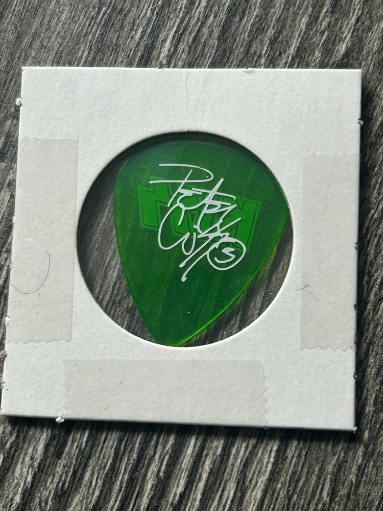 KISS Guitar Pick PETER CRISS Farewell Tour Transparent Green White Vintage Kiss