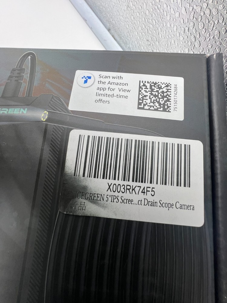 NICEGREEN Industrial Endoscope 5" IPS Screen Drain Scope Camera