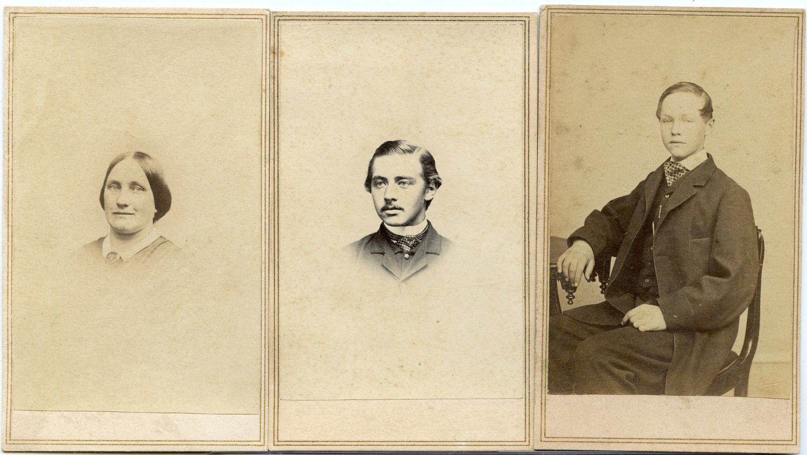 Civil War Soldier Morris & Family Photo Archive (8 CDVs) Springfield MA CV104