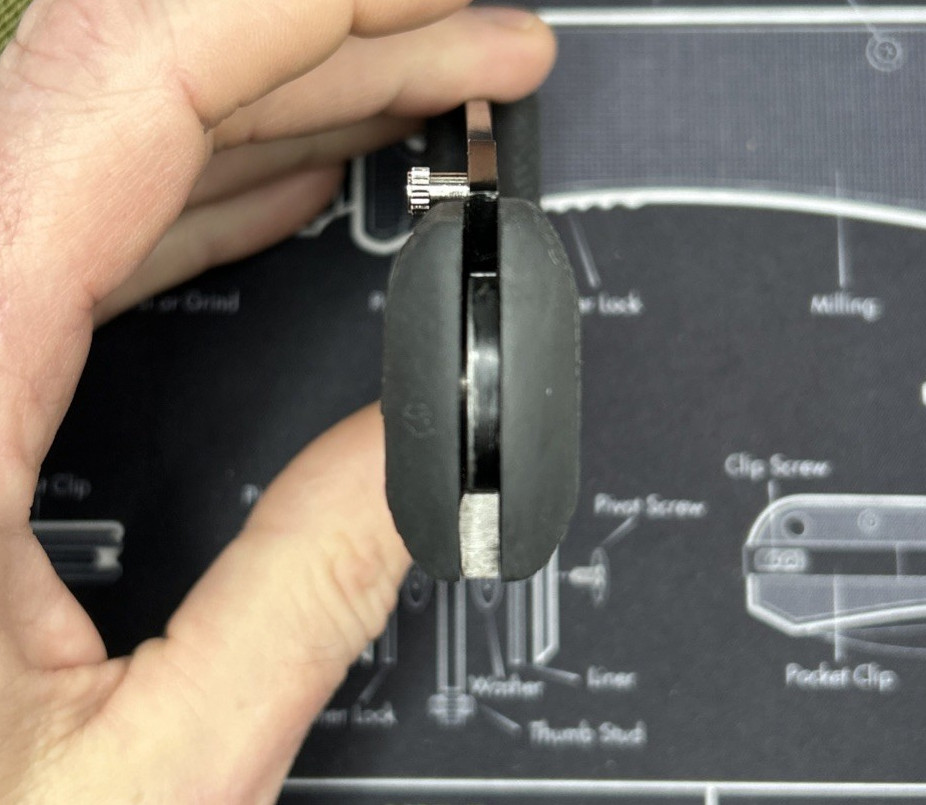 Scipio Tactical Folding Knife Black Rubber Handle Tanto Combo Edge Blade VGUC