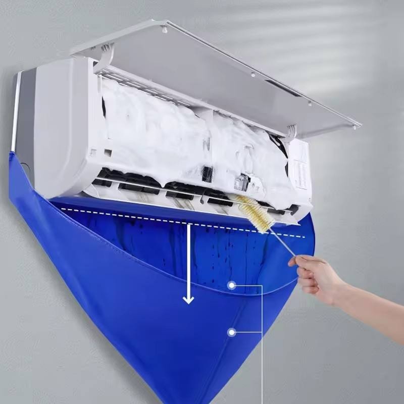 Mini Split AC Cleaning Bag Kit with Drain Hose, Reusable Mini Split Cleaning Bag