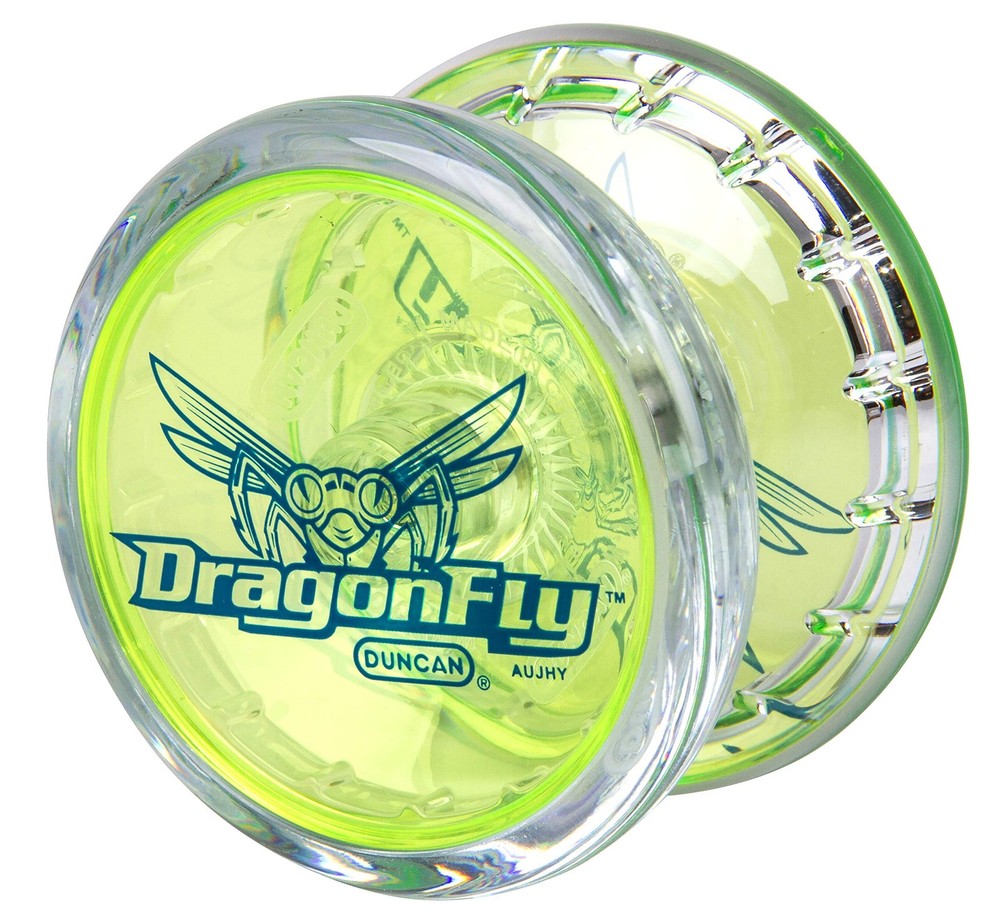 Duncan Dragonfly Yo-Yo -Clear with Green Cap Clear/Red