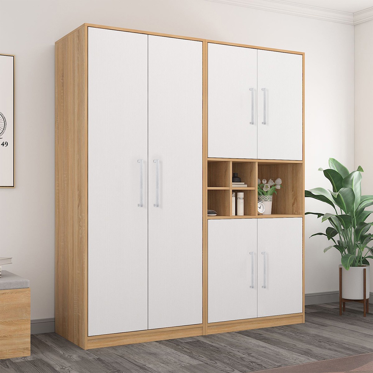 Square Brushed Nickel Cabinet Handles Kitchen Drawer Pulls Stainless Steel Knobs