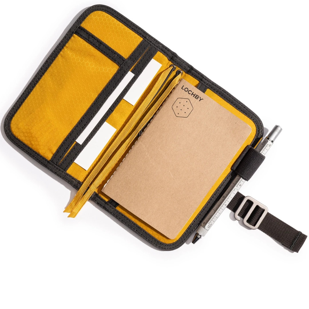 Lochby Mini Field Journal Black Camo | Water Resistant Wax Canvas Cover