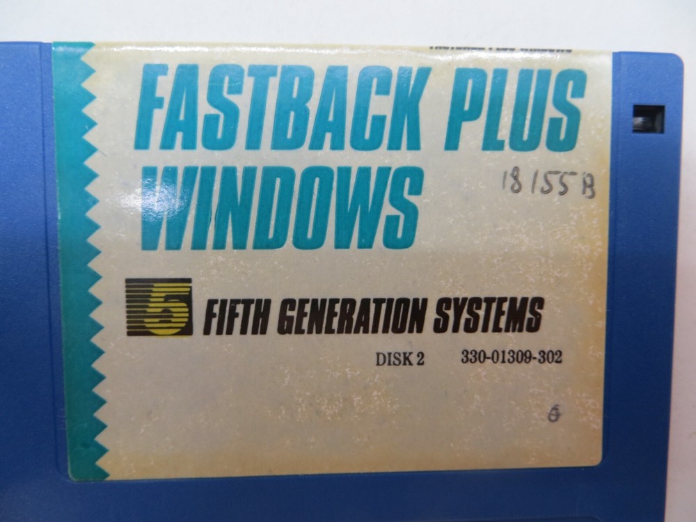 FASTBACK PLUS WINDOWS 3.5" Floppy Disks vintage computer discs 1991 vtg