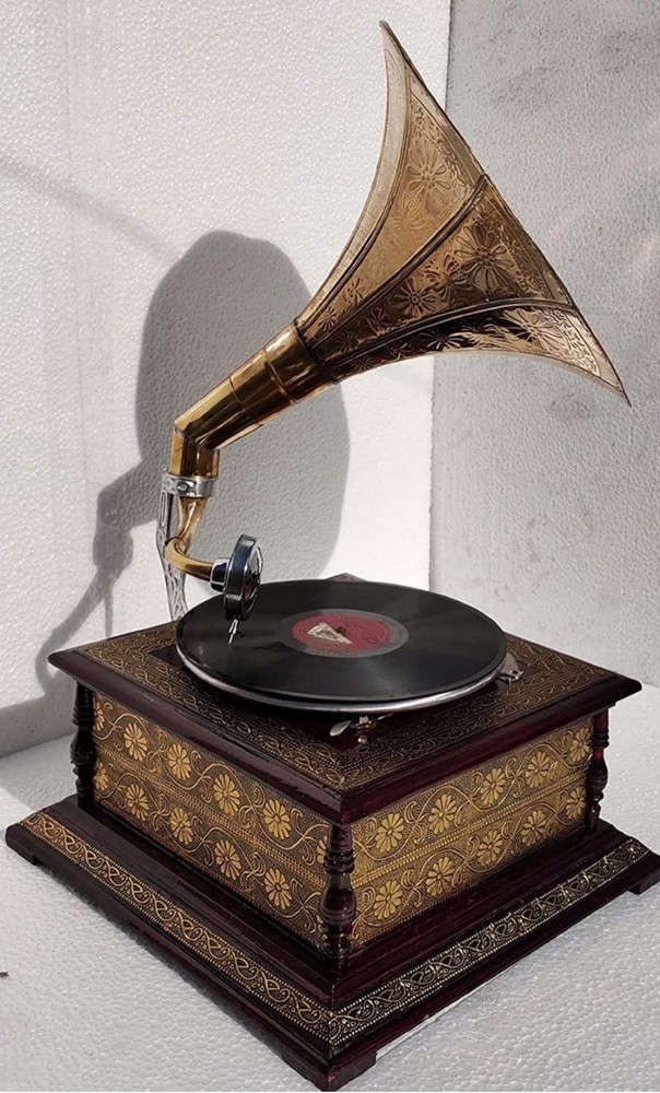 Antique Gramophone Fully Functional Working Phonograph win-up record player