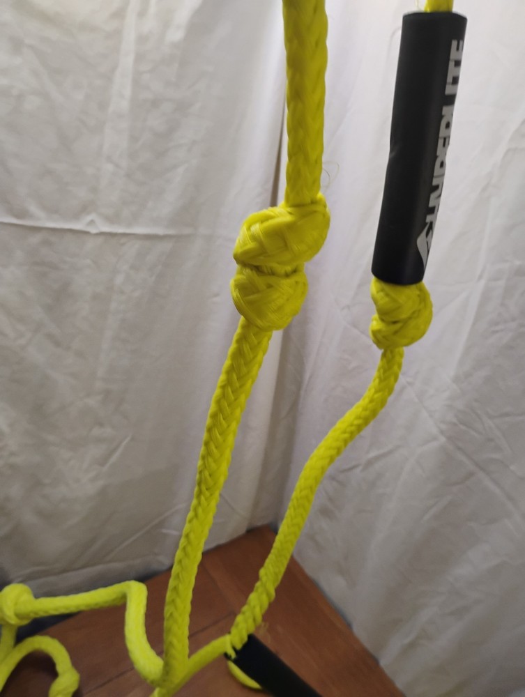 Hyperlite 20' Surf Wakeboard Waterski Breaded Rope W/ Handle Yellow