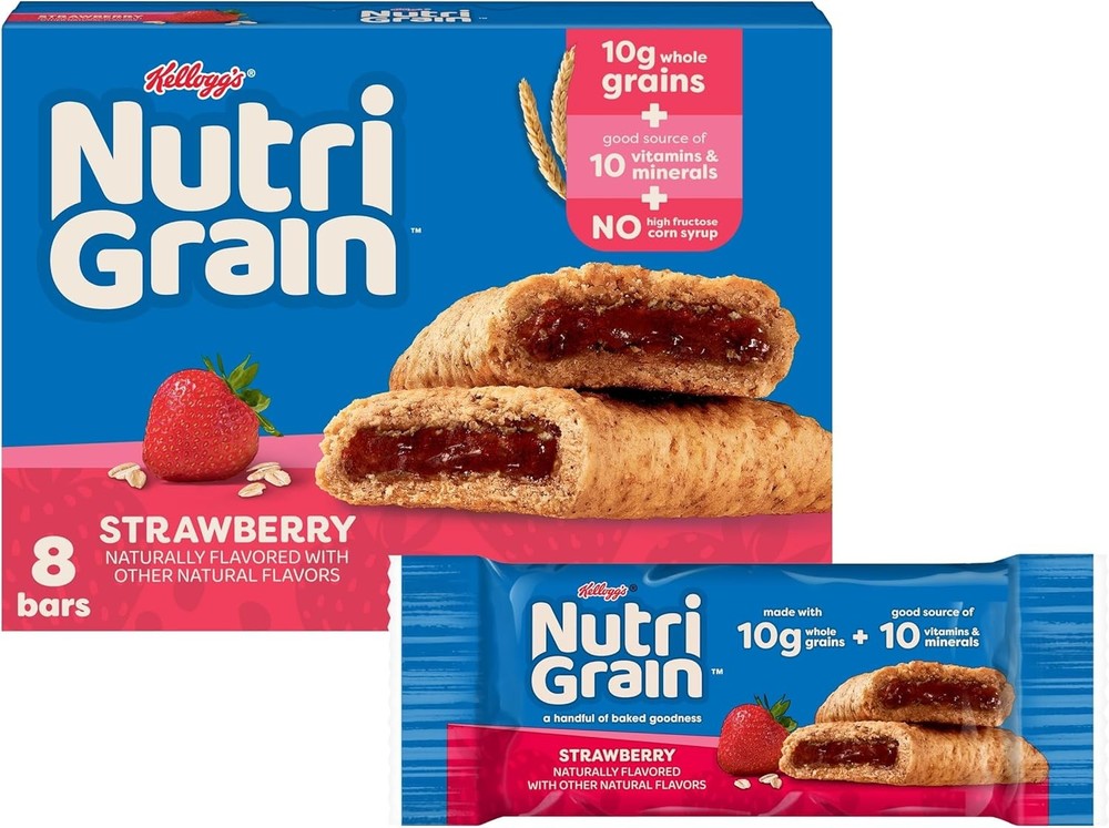 , Soft Baked Breakfast Bars, Stberry, Made with