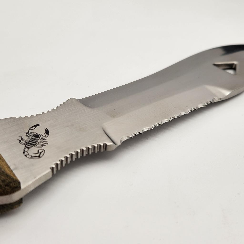 Samuel Staniforth Scorpion Fixed Blade Survival Knife & Sheath Made In Sheffield