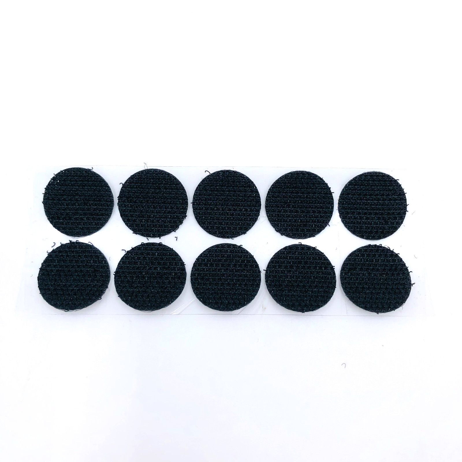 Hook and Loop Self Adhesive Dots Circles 3/4" Inch Diameter 10 Sets Black