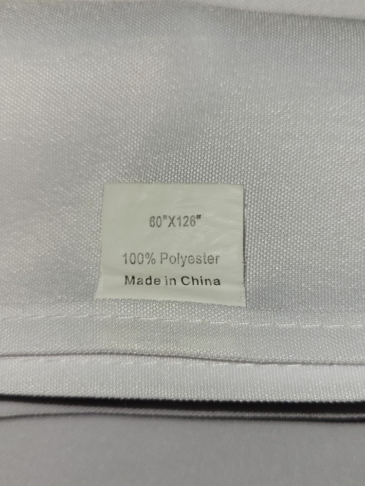 White Tablecloth 4pk Rectangular 60" x 126" Washable Stain Wrinkle Resistant