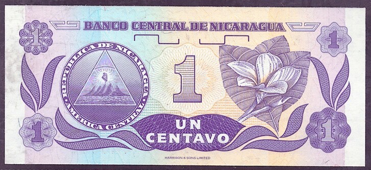 [BANKNOTES] NICARAGUA 1 CENTAVO