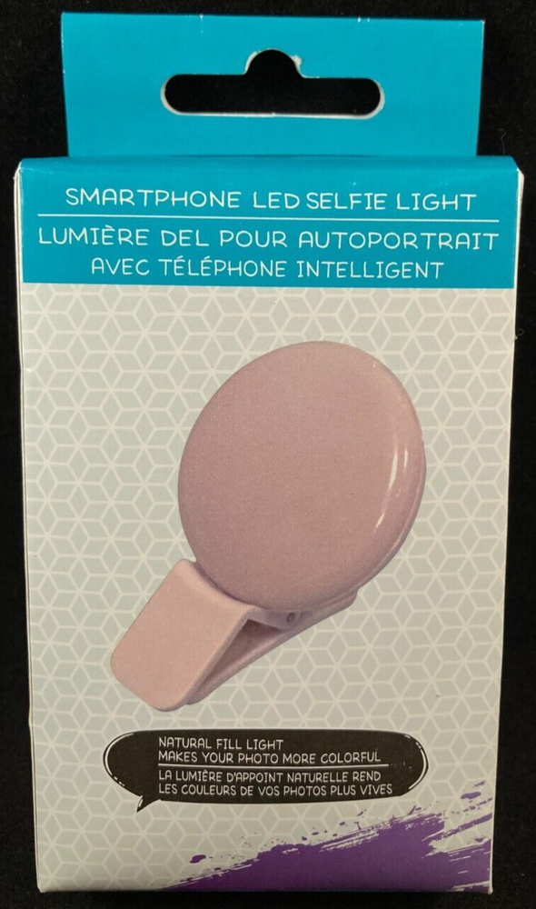 Smartphone LED Selfie Light - Clip On - USB Rechargeable - White