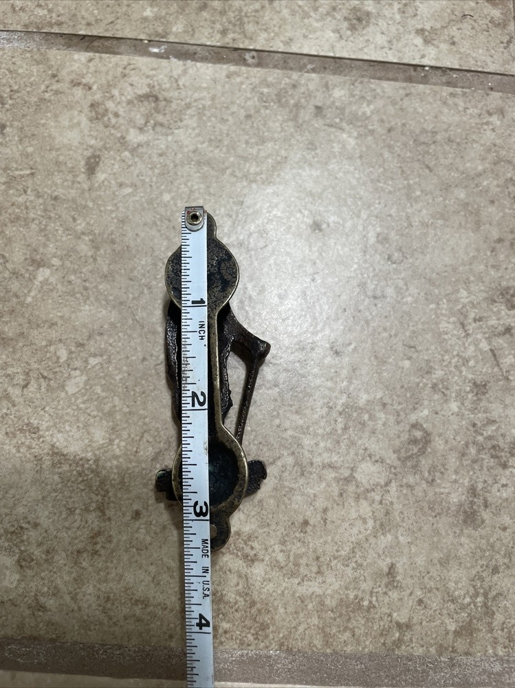Antique Solid BRASS Metal ? GRAND ATHER Door Knocker 2.5 Inches