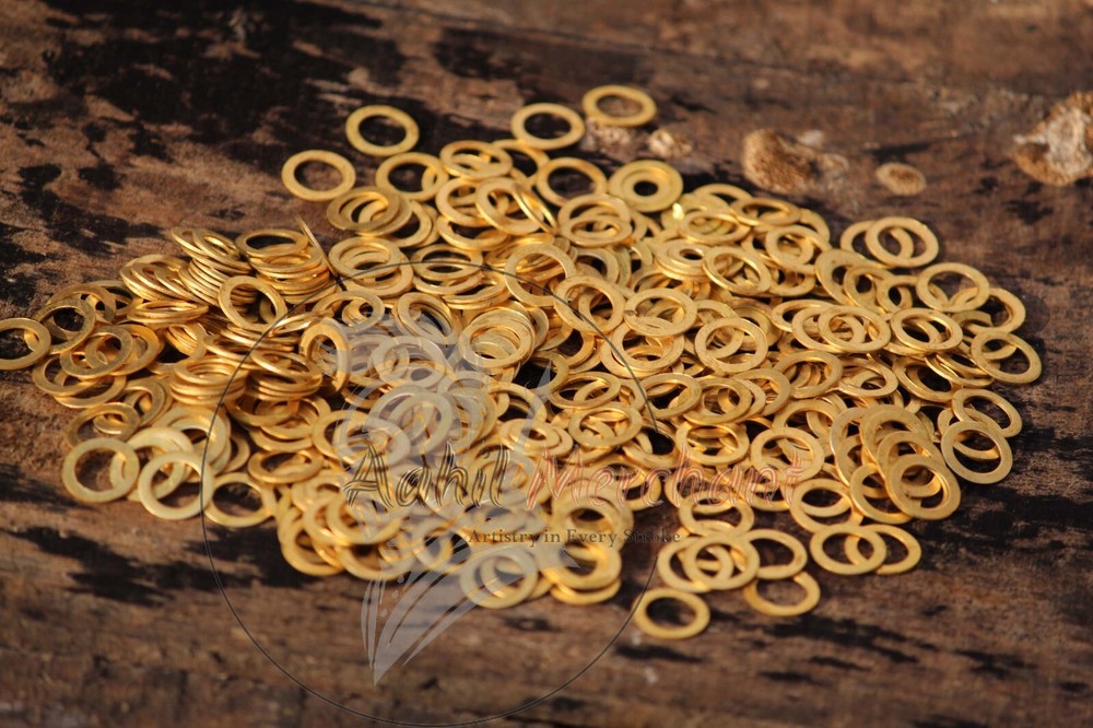 Loose Flat Solid Ring Brass Flat Rings - 8mm - Best For Repair maille