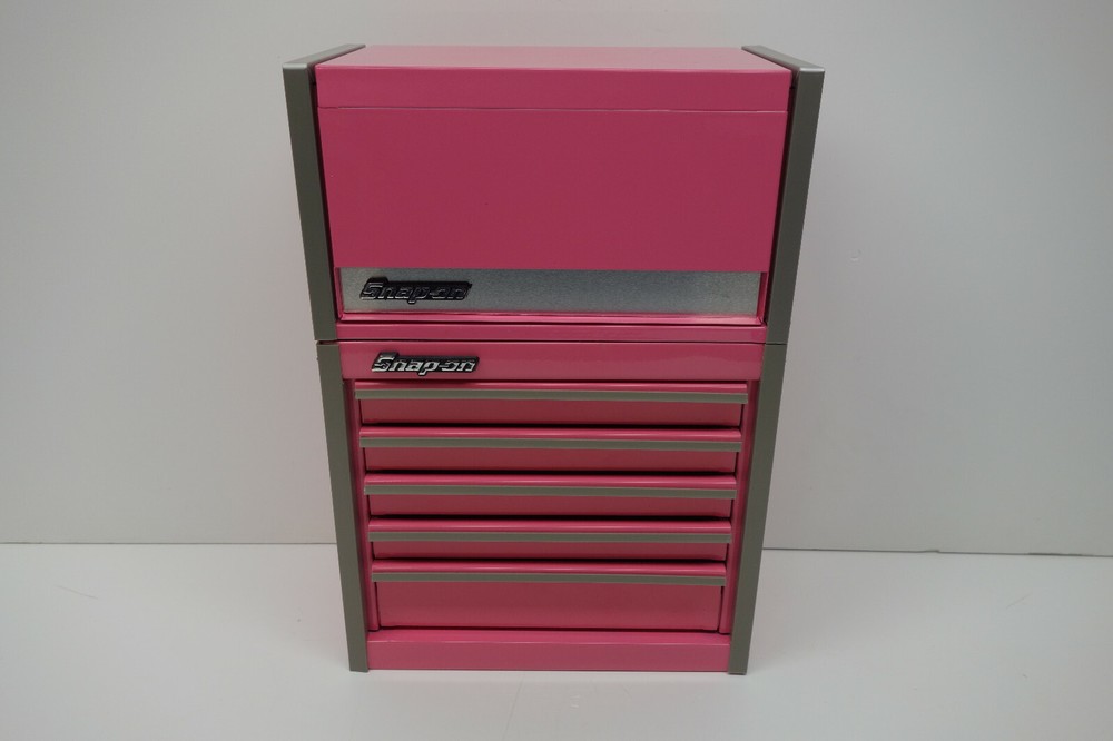 Snap-On - Micro Roll Cab BOTTOM & TOP chest "SET" Mini Tool Box Pink. Brand NEW