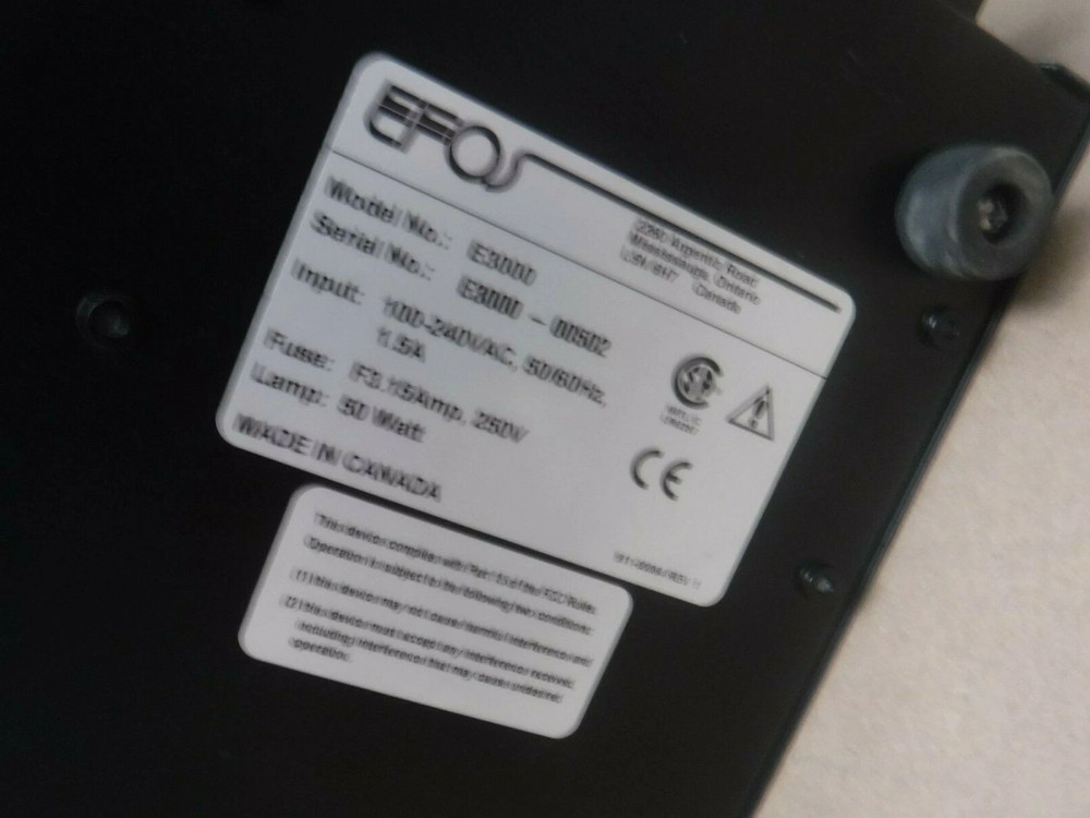 EFOS E3000 Lite UV Curing Light Source 50W | 100-240VAC UV Lamp Curing System