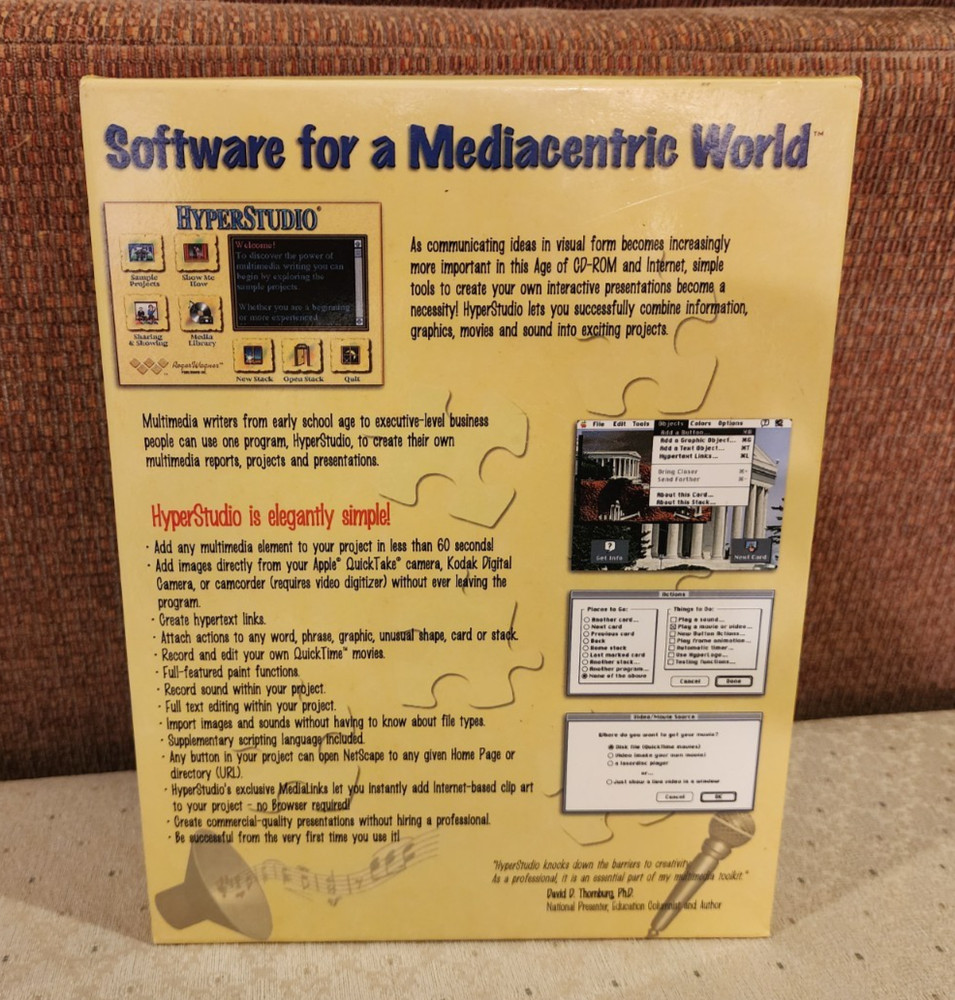 Vintage MAC HyperStudio Multimedia You Can Make! Complete NEW IN BOX & UNOPENED!