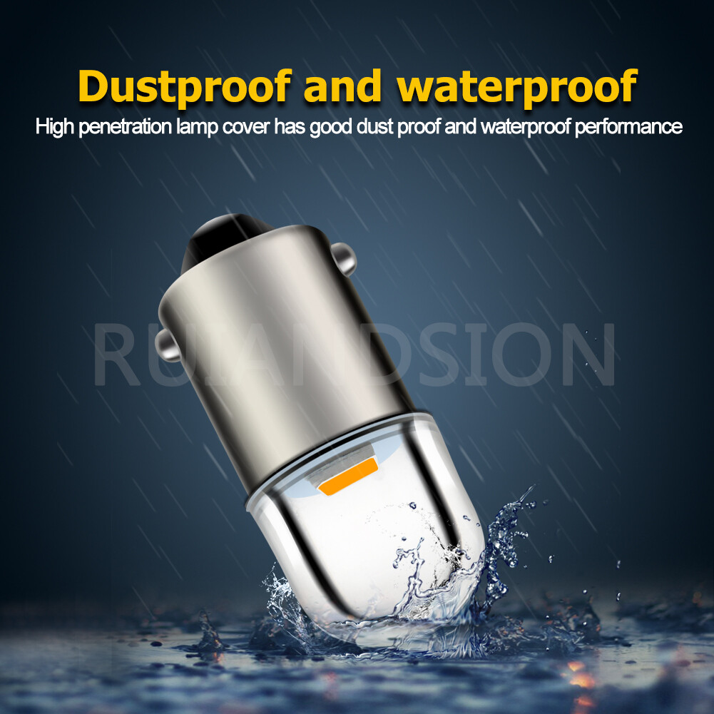 4pcs 6V BA9S T4W LED Indicator Dash Dome Light Side Parking Bulb Warm White