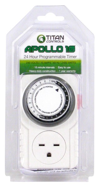 Titan Controls Apollo 10 One Outlet  Mechanical Timer 240V
