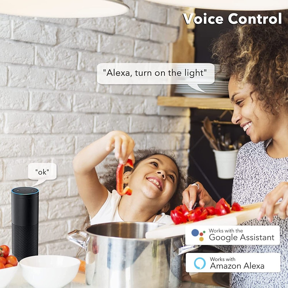 BN-LINK WIFI Smart In Wall Light Switch Compatible with Alexa/Google Assistant