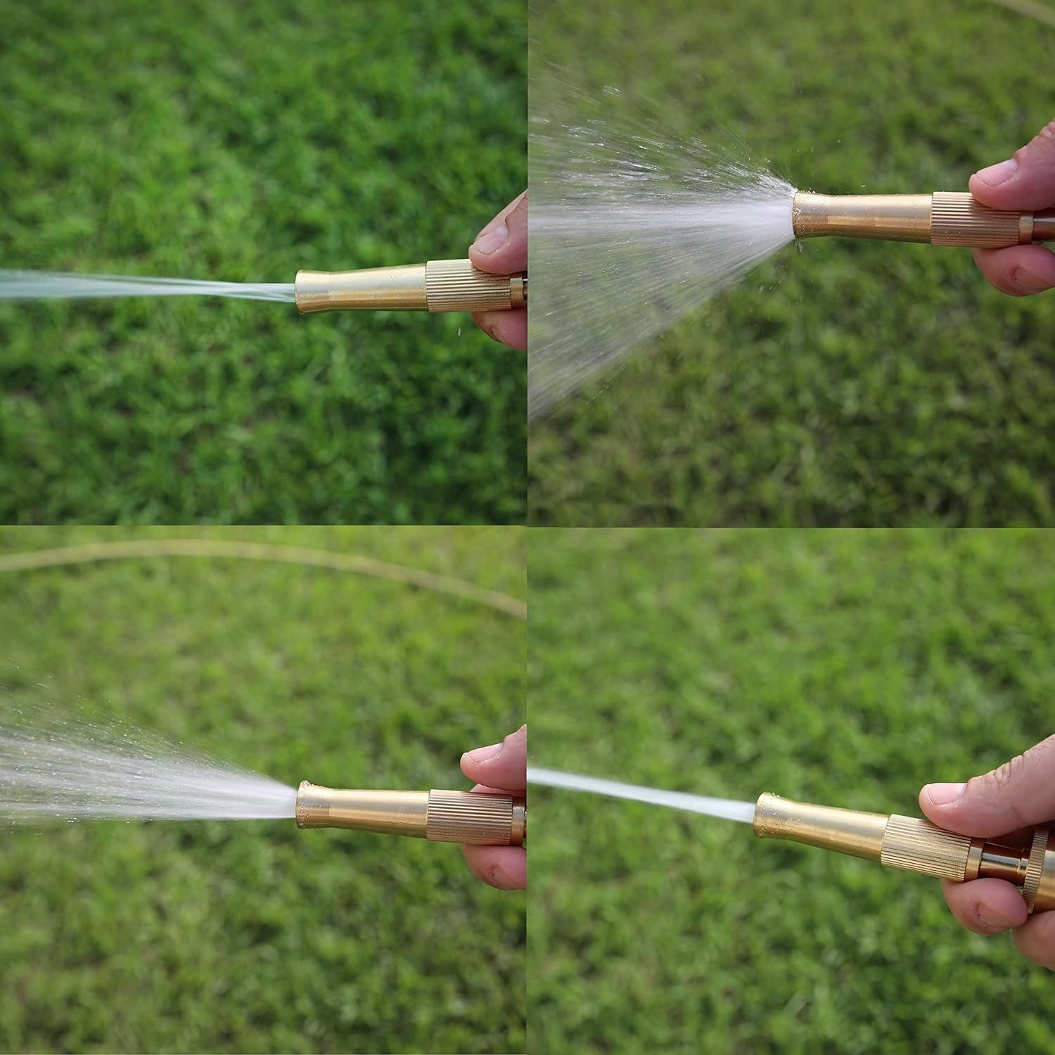 Morvat Solid Brass Heavy Duty Twist Garden Hose Jet Nozzle, 2 Pack