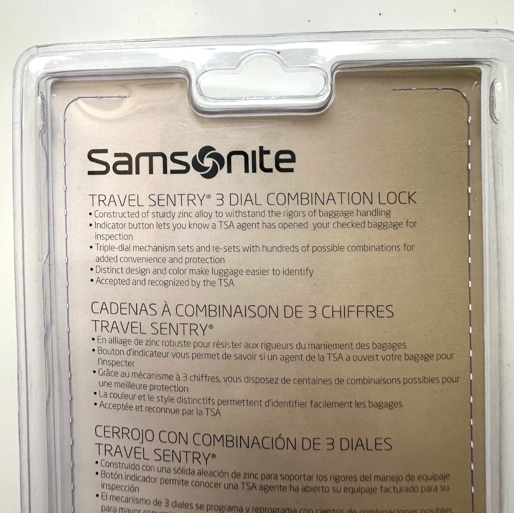 Samsonite 3 Dial Combination Lock - Neon Green - New in Packaging