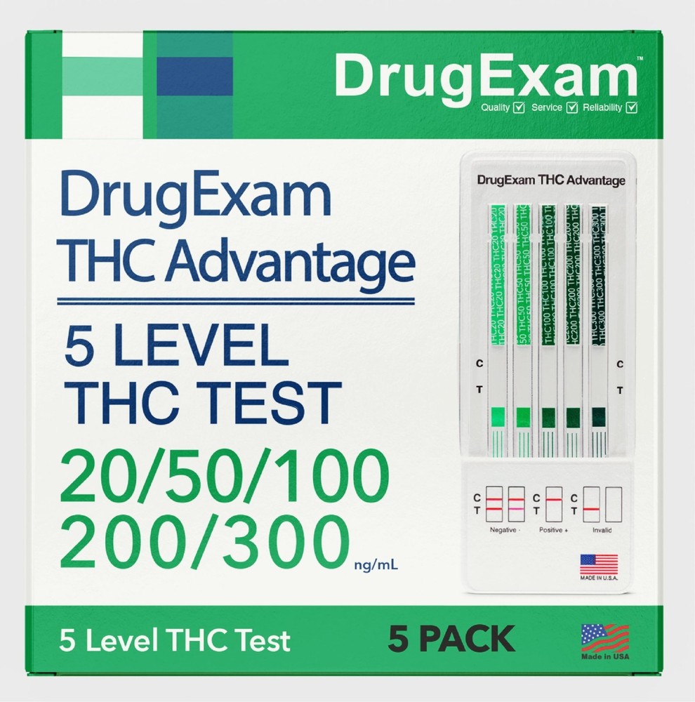 5 Pack Marijuana Test Dip Cards - Rapid Cannabinoid Testing, Easy Use, Instructi