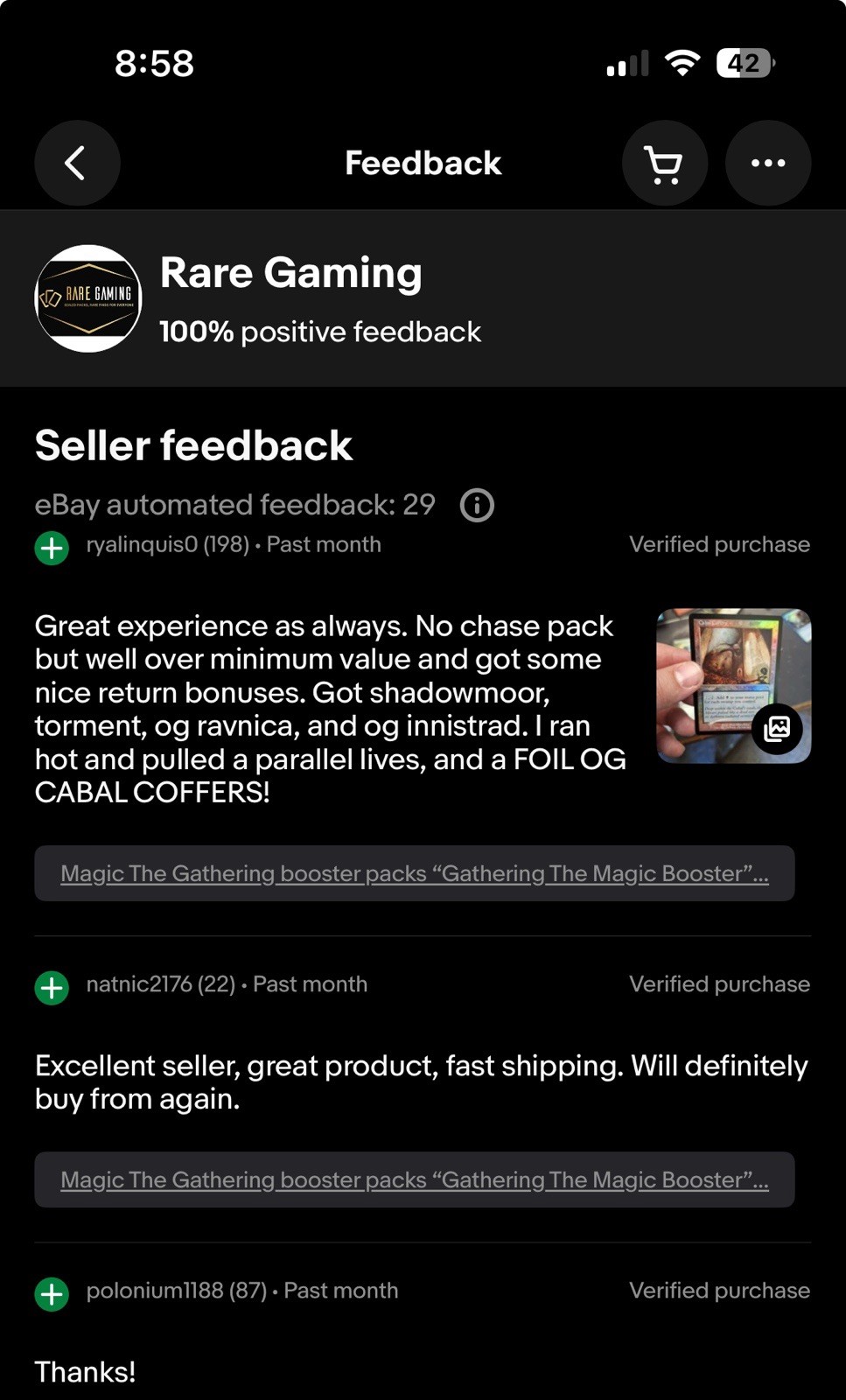 Magic The Gathering booster packs “Gathering The Magic Booster” Bags GREEN