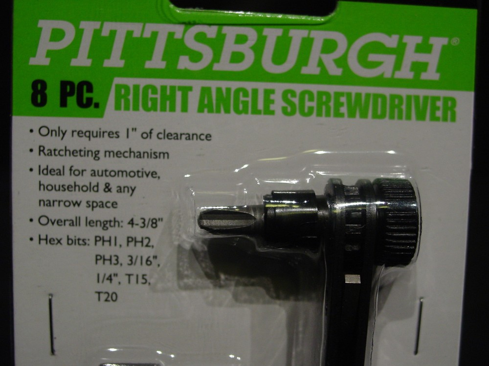 Right Angle Screw Driver Set Ratcheting 8pc Offset Screwdriver Hex Bit Mechanic