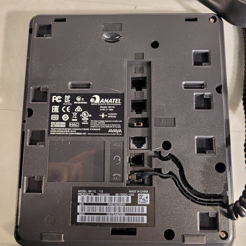 Avaya 9611G IP Deskphone For Parts Admin Code Unknown