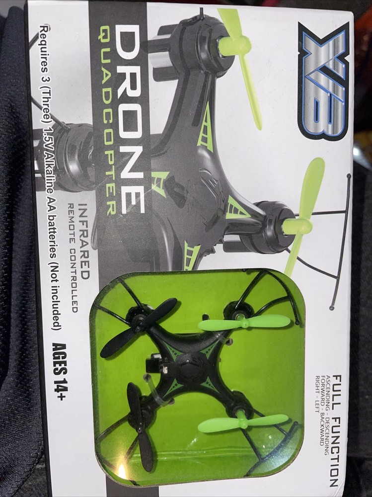 NEW Playtek XIB Mini Drone Quadcopter Infrared White Green FULL FUNCTION, SEALED