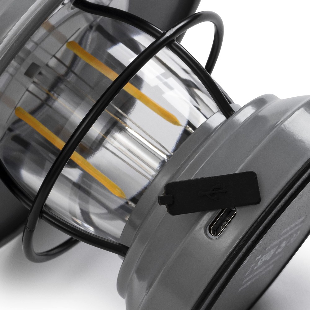 Barebones Edison Mini Lantern - Vintage Adjustable Camping Lantern, USB LED