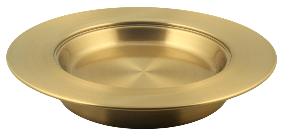 Communion Tray & Bread Plate with A Lid & 40 Cups- Stainless Steel (Matte Brass)