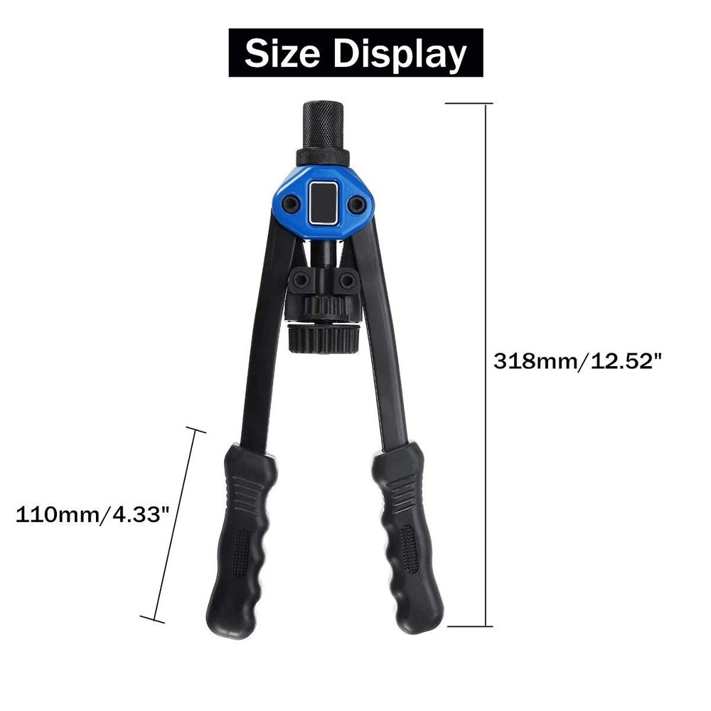 13'' Rivet Gun Rivnut Thread Setting Tool Nut Setter NutSert Metric&SAE 130 Nuts