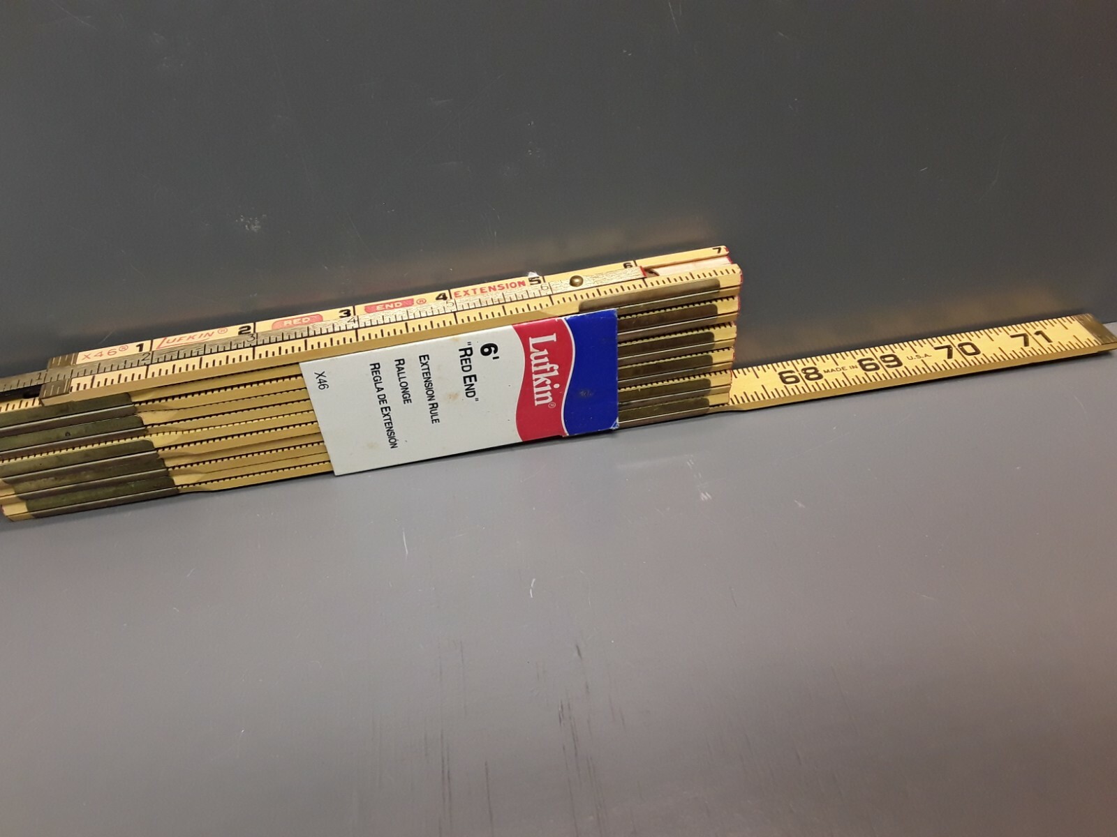 Lufkin X46 Red End Extension Wood Rule 6' NEW USA! Outside Reading