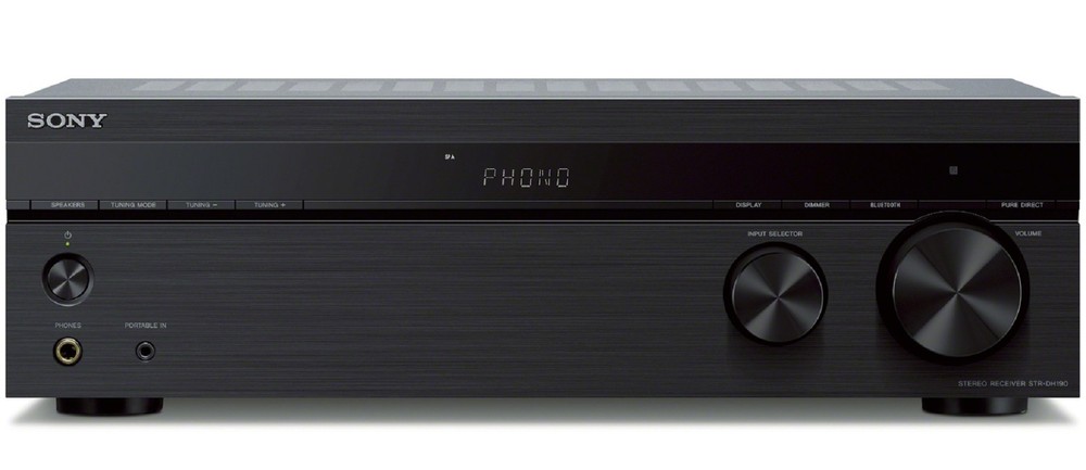 Sony 2 Channel Stereo Receiver Phono Inputs Bluetooth Connectivity