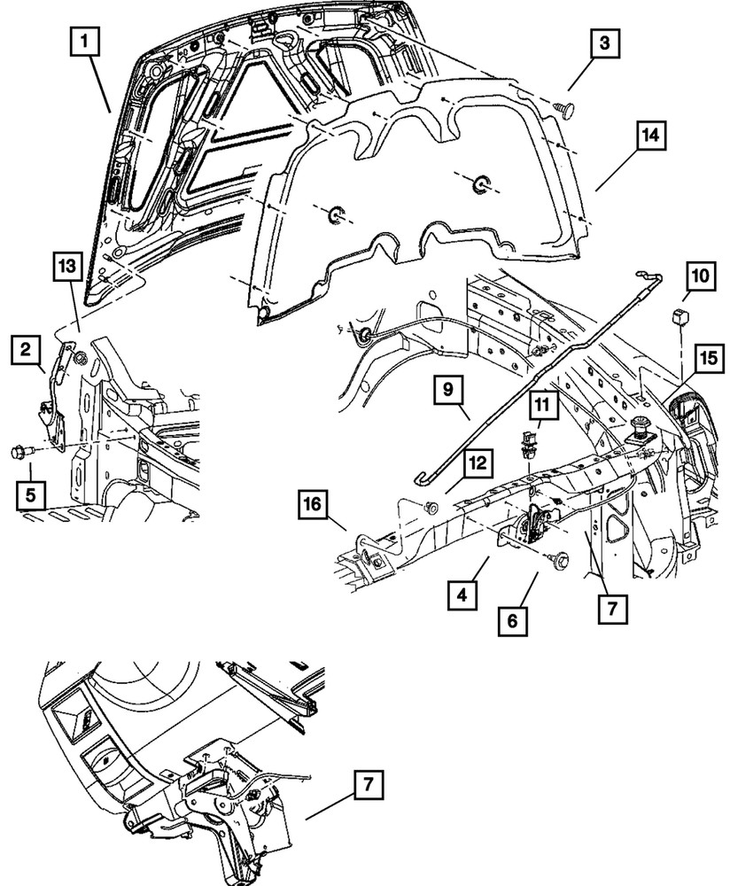 Genuine Mopar Hood Latch 55362549AH