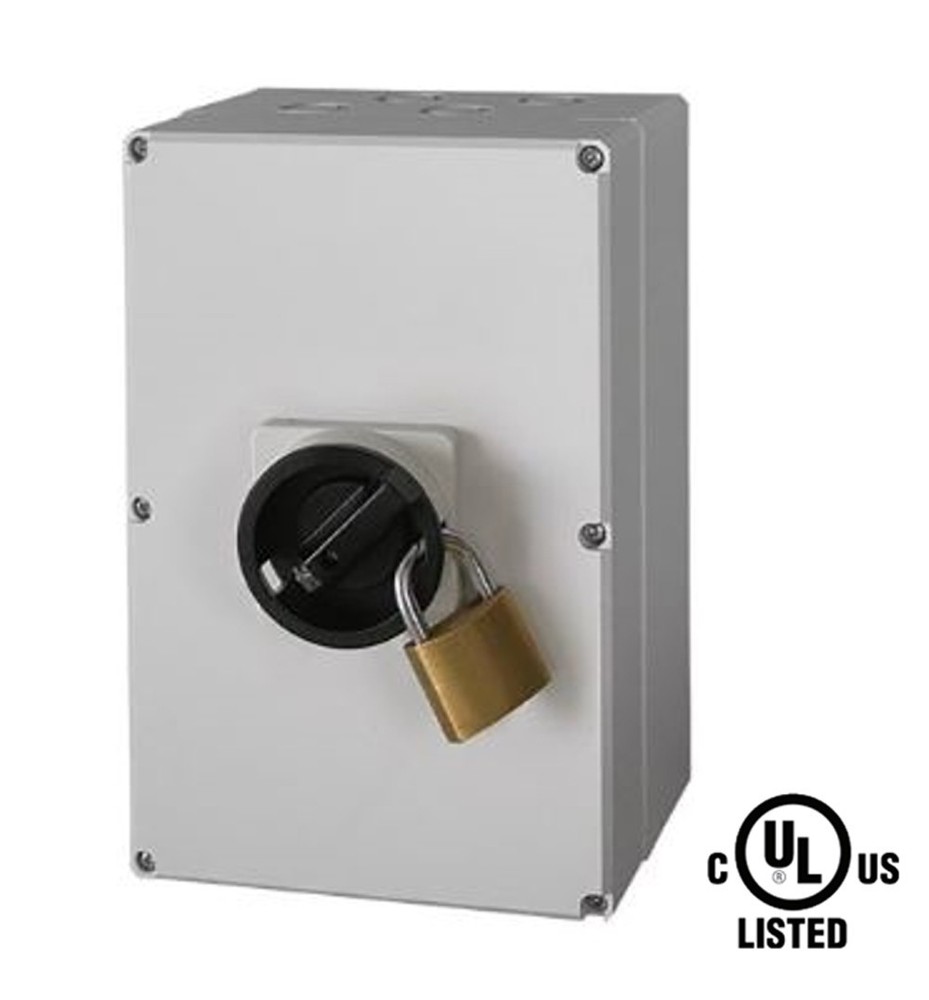 IMO SI32-PEL64R-6 True DC Solar Disconnect Switch 3-String 32A 1000V NEMA 4X UL