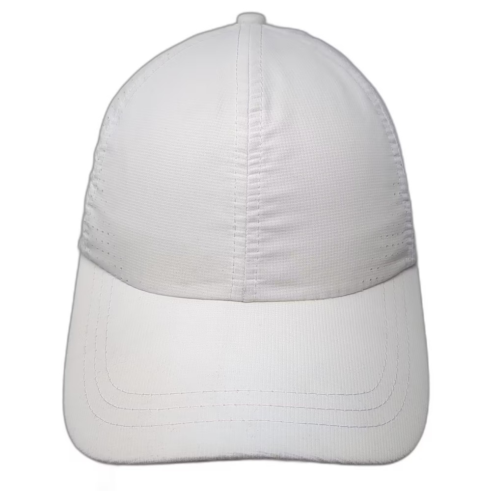 Slazenger Golf Hat White One Size Slideback Adjustable Perforated Breathable