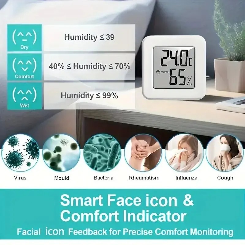 THERMOMETER INDOOR Digital LCD Hygrometer Temperature Humidity Meter