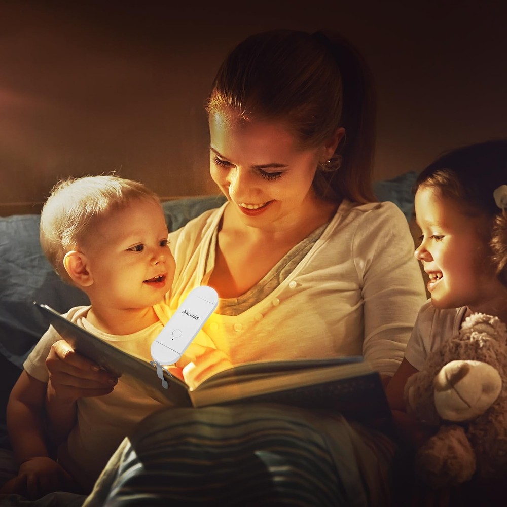 Book Light USB Rechargeable Clip on Reading Light, Eye-Cared Amber Light Mode...