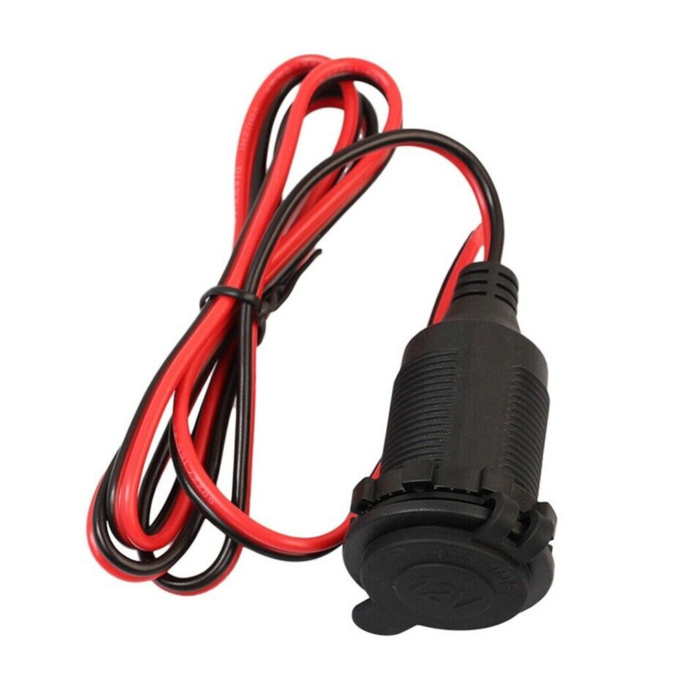 2PC Car 12v Cigarette lighter Charger Cable Female Socket Plug Connector