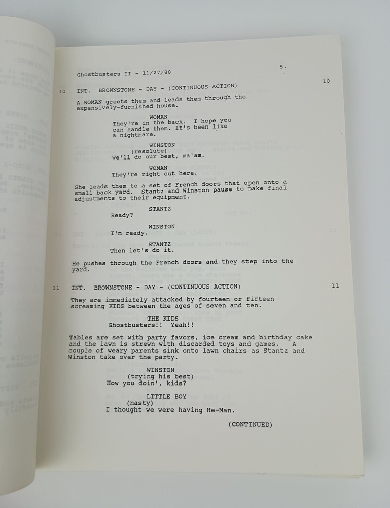Ghostbusters II Script - 1988 Pink & Blue Revision