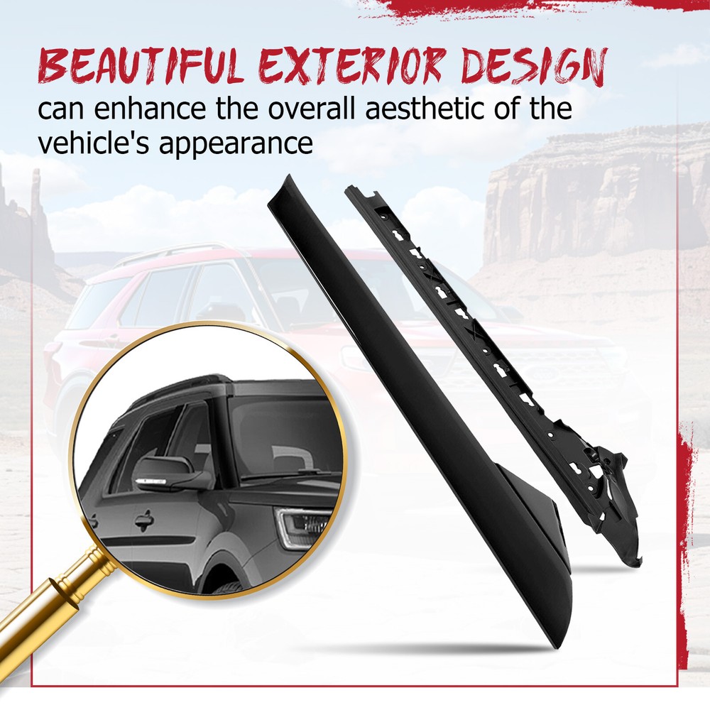 Right Side Windshield A-Pillar Molding INNER OUTER Trim For 11-19 Ford Explorer