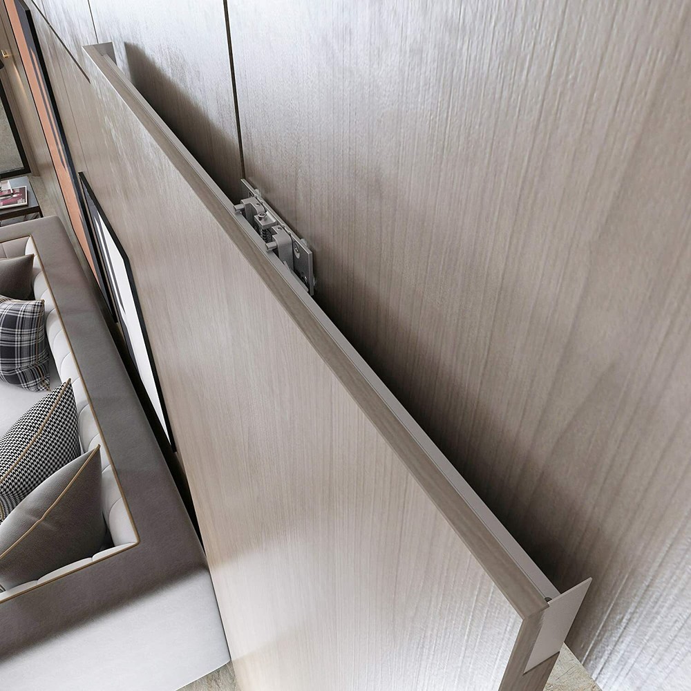 Soft Closing Interior Wall Mount Hidden Track Floating Sliding Door Hardware